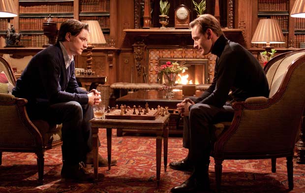 Xavier and Magneto Playing Chess